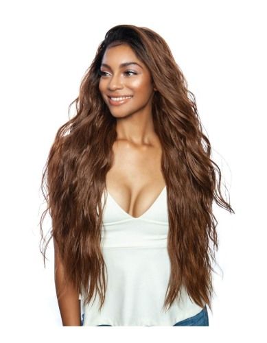 BRYCE Brown Sugar Natural Hairline Human Hair Blend Lace Front Wig- Mane Concept 