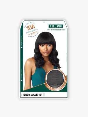 10A Body Wave 16 Virgin Human Hair Full Wig Sensationnel