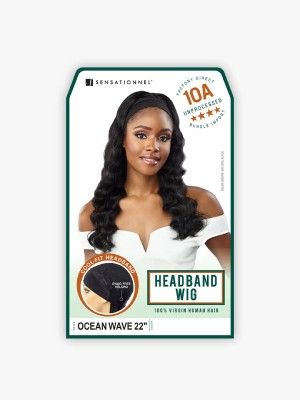 10A Ocean Wave 22 HeadBand Virgin Human Hair Half Wig Sensationnel