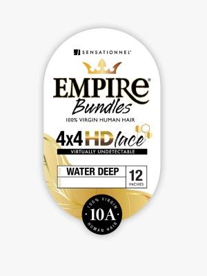 10A Water Deep 12 4X4 Empire 100 Virgin Human Hair HD Lace Closure Sensationnel