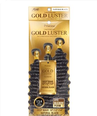 15A Gold Luster Deep Wave Unprocessed Human Hair Mane Concept