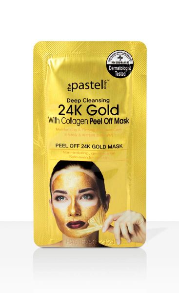 The Pastel 24K Gold With Collagen Peel Off Mask Deep Cleansing Peel Off Mask, Pastel 24K Gold Cleansing Mask, deep cleansing mask, face mask, peel off mask, peel off face masks, deep cleasing mask, collogen mask for face, 24k gold mask, deep cleaning mask