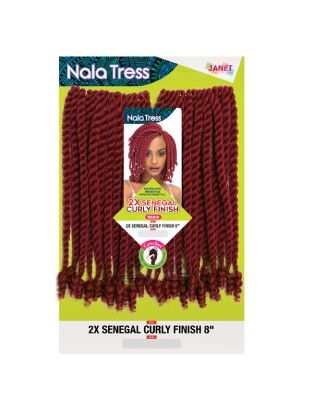 2X Senegal Curly Finish 8 Inch Nala Tress Crochet By Janet Collection