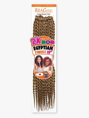 2X Bob Egyptian Twist 10 Inch Realistic Beauty Element Crochet Braid - Bijoux