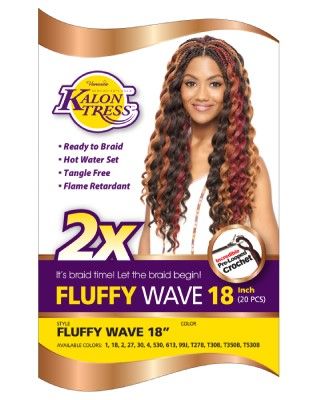 2X Fluffy Wave 18 Synthetic Hair Crochet Braid By Kalon Tress - Vanessa