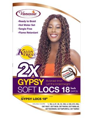 2X Gypsy Locs 18 Synthetic Hair Crochet Braid By Kalon Tress - Vanessa