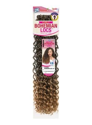 2X Mambo Curly Bohemian Locs 18 Inch OpenLoop Crochet Braid By Janet Collection