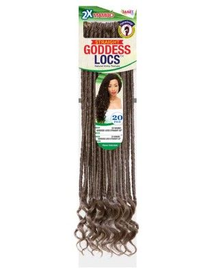 2X Mambo GODDESS LOCS Straight 20 Inch Crochet Braid by Janet Collection