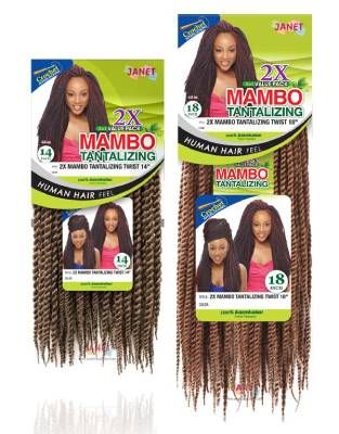 2X Mambo Tantalizing Twist Braid 14 Inch Crochet Braid By Janet Collection