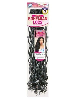 2X Mambo Wave Bohemian Locs 18 Inch OpenLoop Crochet Braid By Janet Collection