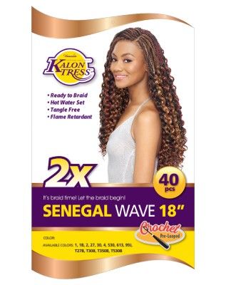 2X Senegal Wave 18 Synthetic Hair Crochet Braid By Kalon Tress - Vanessa