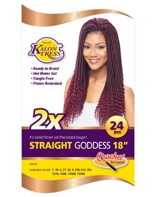 2X Straight Goddess 18 Synthetic Hair Crochet Braid By Kalon Tress - Vanessa