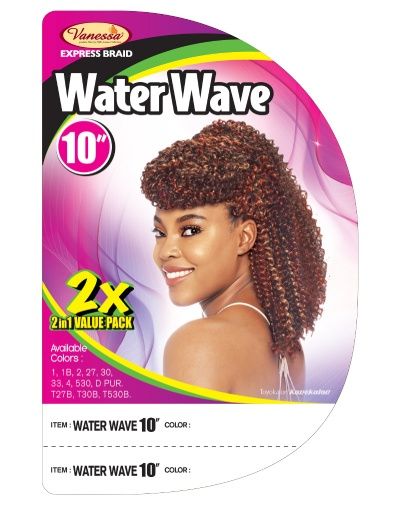 2x Water Wave 10 Inch Synthetic Braiding Hair By Soul Sisters - Vanessa