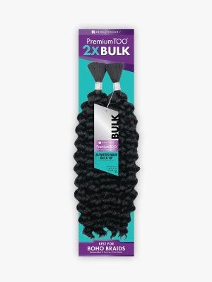 2X Water Wave Bulk 18 Premium Too Braiding Hair Sensationnel
