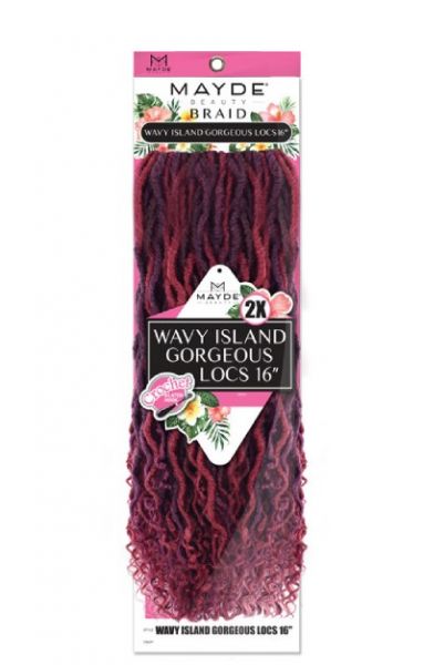 2X Wavy Island Gorgeous Loc 16 Inch By Mayde Beauty Crochet Braid