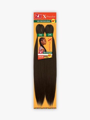 3X X-Pression Pre Stretched Braiding Hair 48 African Collection