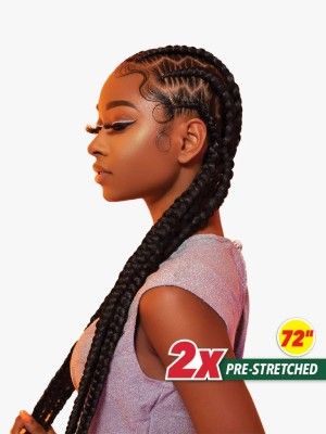 2X X-Pression Pre-Stretched Braid 72 Inch African Braiding Hair Sensationnel