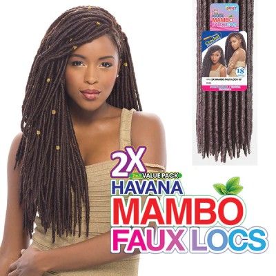 2X Mambo Coily Faux Locs 18 Inch Crochet Braid By Janet Collection