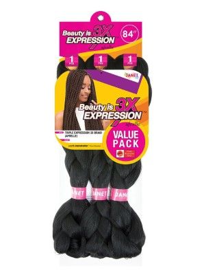 3X Afrelle 84 Inch Expression Braiding Hair By Janet Collection