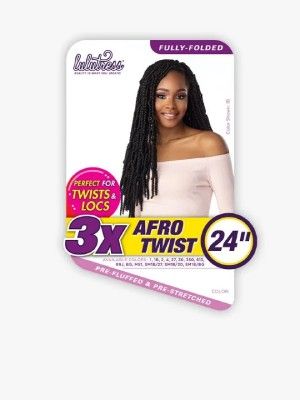 3X Afro Twist 24 Inch Lulu Tress Fully Folded Crochet Braid Sensationnel