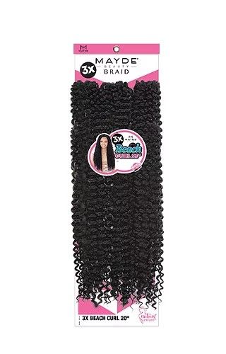3X Beach Curl 20 Inch Mayde Beauty Crochet Braid