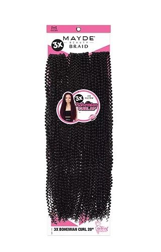 3X Bohemian Curl 20 Inch Mayde Beauty Crochet Braid