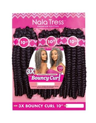 3X Bouncy Curl 10 Nala Tress Crochet Braid Janet Collection 