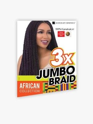 3X Jumbo Braid 100 Kanekalon African Collection Braiding Hair Sensationnel