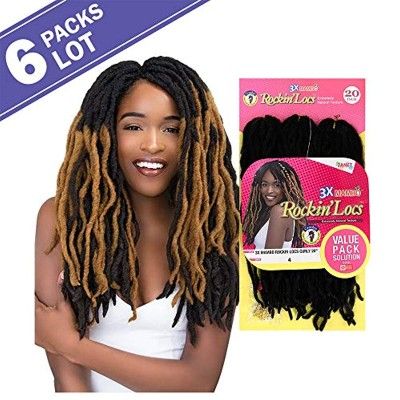 3X Mambo Rockin Locs Curly 20 Inch Crochet Braid By Janet Collection