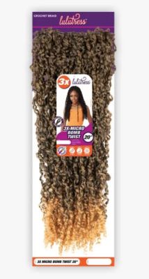 3x Micro Bomb Twist 20 Crochet Braid LuluTress Sensationnel