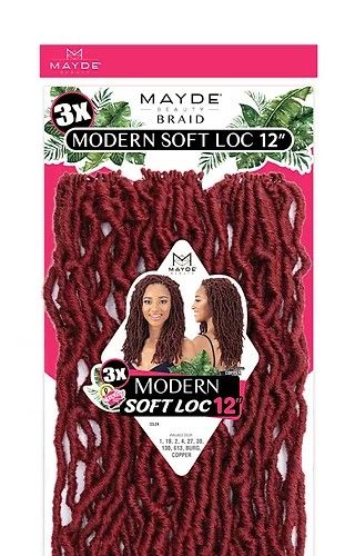 3X Modern Soft Loc 12 Inch Mayde Beauty Crochet Braid