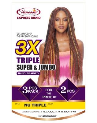 3X NU Triple Super And Jumbo Braiding Hair By Kalon Tress - Vanessa