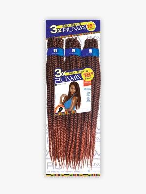 3X Ruwa Box Braid 18 African Collection Crochet Braid Sensationnel