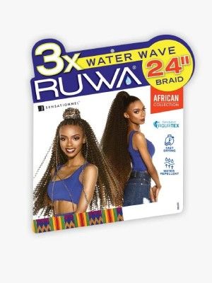 3X Ruwa Water Wave 24 Synthetic Hair Crochet Braid Sensationnel