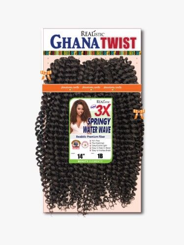 3X Springy Water Wave 14 Inch Beauty Element Realistic Crochet Braid