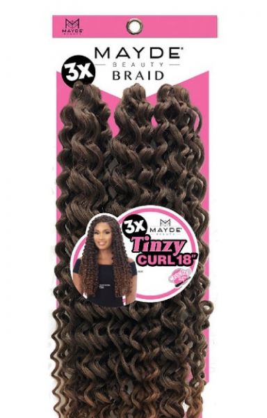 3X Tinzy Curl 18 Inch by Mayde Beauty Crochet Braid