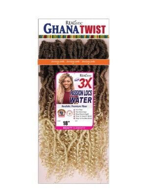 3X Water Knotless Passion Locs 18 inches Realistic Beauty Element Crochet Braid- Bijoux