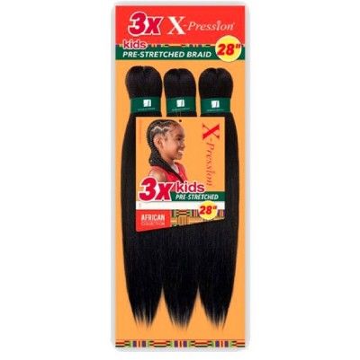 3X X-Pression Kids Pre-Stretched Braid 28 Inch
