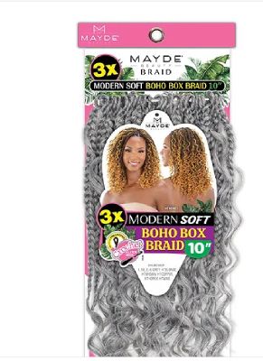 3X Modern Soft Boho Box 10 Crochet Braid Mayde Beauty