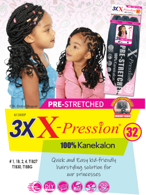 3X Realistic X-pression 32 100 Kanekalon Crochet Braid Beauty Elements