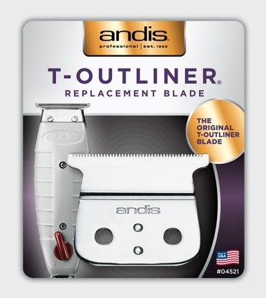 Andis 04521 T-Outliner Replacement Blade - Carbon Steel