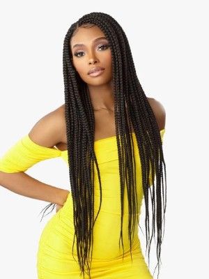 Box Braid X-Large 36 Cloud 9 4X4 Hand Braided Swiss Synthetic Lace Front Wig Sensationnel