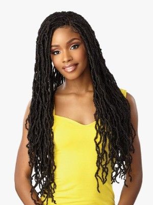 Distressed Locs 28 Cloud 9 4X4 Hand Braided Swiss Synthetic Lace Front Wig Sensationnel