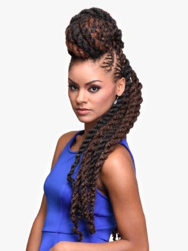 Buy 3 Packs Spring Twist Crochet Braid Hair Extension Afro Kinky Twist Hair  Wavy Curly Malibob Braiding Synthetic Hair (1B#,8inch) Online at  desertcartUAE