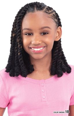 4X Kids Soft Cuban Twist 12 Glance Braid Model Model