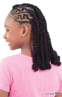 4X Kids Soft Cuban Twist 12 Glance Braid Model Model