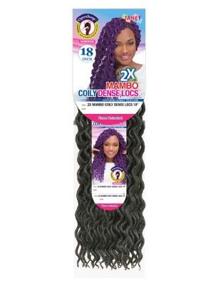2X MAMBO COILY DENSE LOCS 18 Inch Crochet Braid By Janet Collection