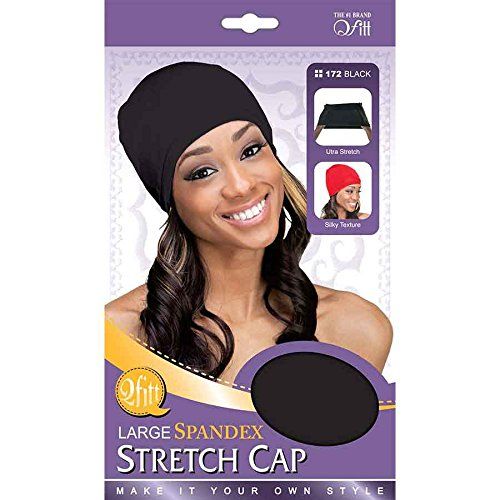 Qfitt Large Spandex Stretch Cap #172-Black
