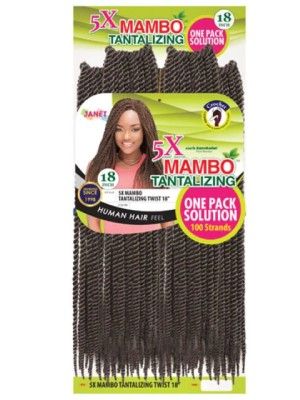 5X Mambo Tantalizing Twist Braid 18 Inch Crochet Braid By Janet Collection