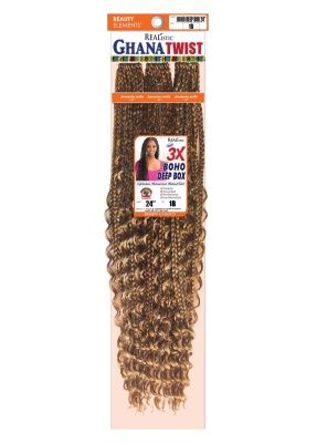 3X Ghana Twist 30 Boho Deep Box Braid Realistic Beauty Elements